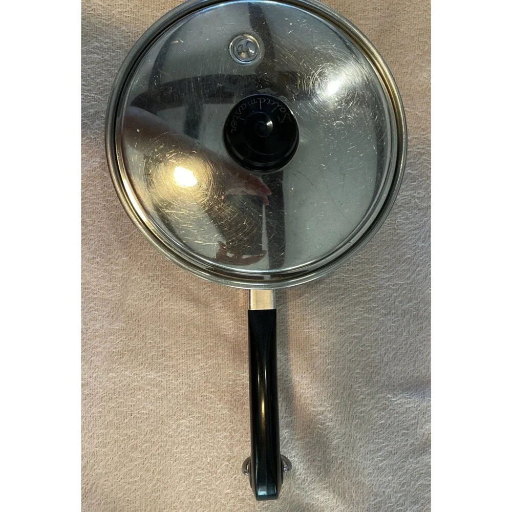 Saladmaster Stainless Steel 18-8 Tri-Clad 8.25 Inch Skillet with Vapo-Seal Lid